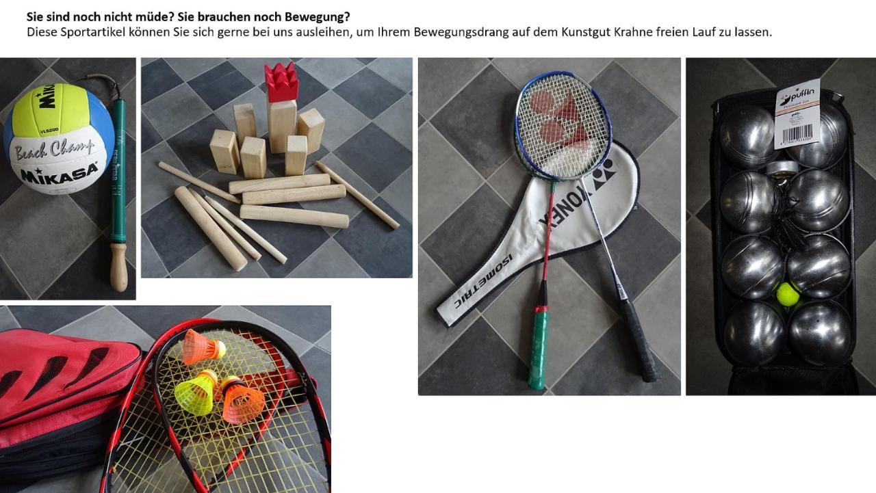 Fewo "Biene" Im Kunstgut Krahne Ленин Экстерьер фото